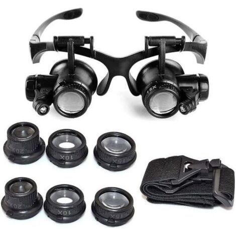 Adjustable LED magnifier with 10x, 15x, 20x and 25x magnification for jewelers and watchmakers - WELLNGS (1/4)