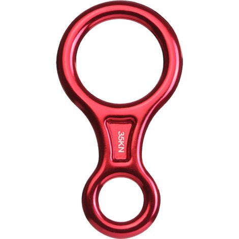 Abseilgerät mit Achter-Motiv, 35 kN, Abseilring zum Klettern, Abseilen, strapazierfähig, für Rettung beim Klettern, Abstieg, Sicherung für Freizeitaktivitäten im Freien, 8–13 mm