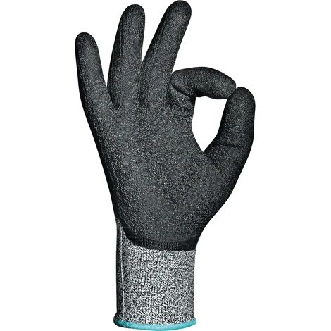 SIR SAFETY SYSTEM COBRA Gants de protection anticoupure en latex gris Taille 7 Lot de 12 paires