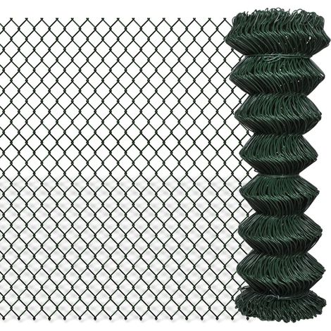 Valla de tela metálica acero verde 1,25x25 m