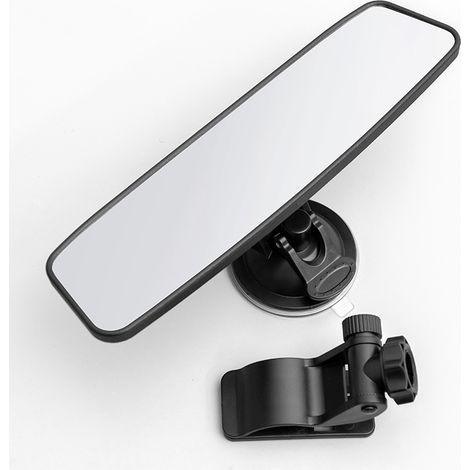 Rétroviseur avec ventouse, rétroviseur anti-éblouissement pour moniteur de conduite, rétroviseurs intérieurs universels pour voiture avec rétroviseur intérieur convexe grand angle pour voiture (1/5)