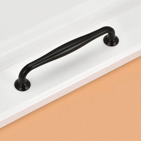 Lot de 10 poignées de porte de cuisine, tiroir de placard, meubles de chambre, entraxe 128 mm, aluminium, ( E (1/3)