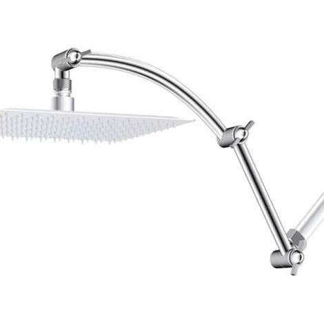 Pair - SJLERST Bras Douche,Acier Inoxydable D'extension de Douche Accessoires pour Bras de Douche Tube D'extension Bras de Courbé Extension Bras de Douche (Argenté) (1/5)