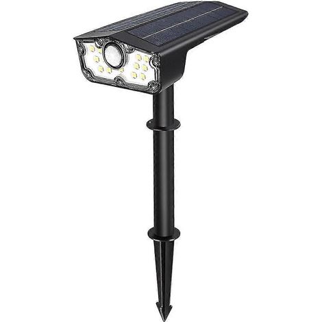 Projecteurs solaires extérieurs lumineux avec détecteur de mouvement, éclairage extérieur étanche (1/5)