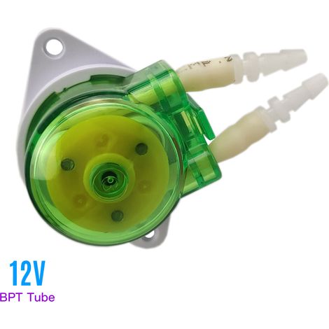Mini Pompe Péristaltique 12V/24V DC Pompe Dosatrice Micro Pompe de Circulation Pompe Auto-Amorçante pour Eau Liquide avec Tube Silicone/Tube BPT pour Aquarium Laboratoire Analyse Chimique (1/2)