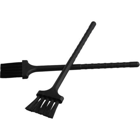 Juego de 2 cepillos multifuncionales de nailon negro para limpiar teclados y cocinas - Cepillos pequeños (1/4)