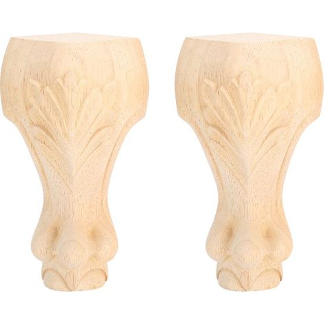 Remplacement de pied de meuble sculpté en bois, 2 pièces, pour Table basse, chaise, armoire, canapé, décoratif (1/5)