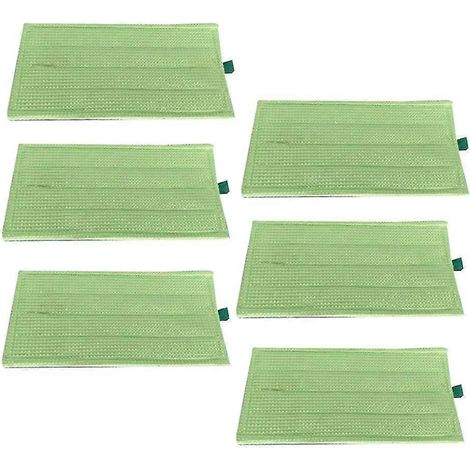 Lot de 6 chiffons de nettoyage pour aspirateur Vorwerk Kobold SP600 MF600 - Accessoires de rechange pour nettoyage à sec et humide (1/5)
