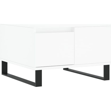 Maison Exclusive - Couchtisch Weiß 55x55x36,5 cm Holzwerkstoff