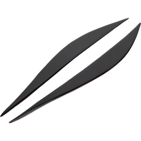 Qiilu 2PCS Avant Phare Phare Sourcil Paupière Voiture Autocollants Decal Garniture Piano Noir pour 3 Série F30 2013-2015 (1/5)