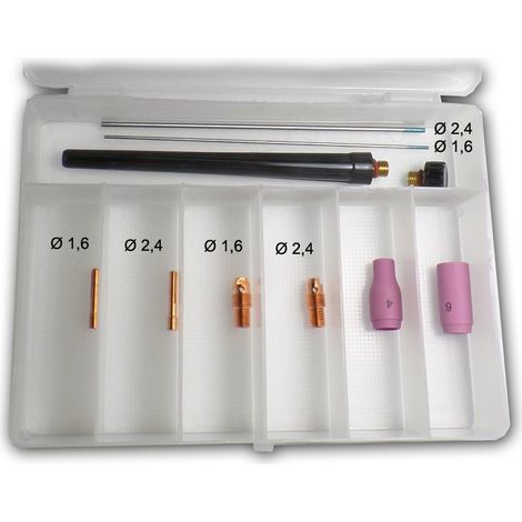 Coffret d’accessoires et consommables pour torche TIG SR20 refroidie par eau - GYS 044685