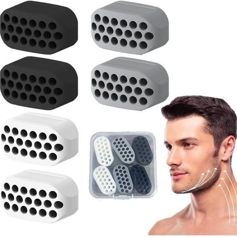 Machoire Musculation - Jaw Trainer - 6 Pièces - Silicone Alimentaire - Résistances Variées - Mixte (1/4)