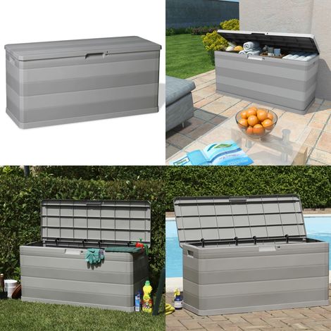 Gartenbox Grau 117×45×56 cm - Gartenbox - Auflagenbox - Gartenmöbel - Kunststoffbox - Stauraum - Home & Living (1/5)