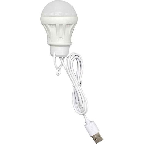 1PCS Ampoule USB 3W ABS Faible Consommation Lumière Stable Intérieur Extérieur (1/5)