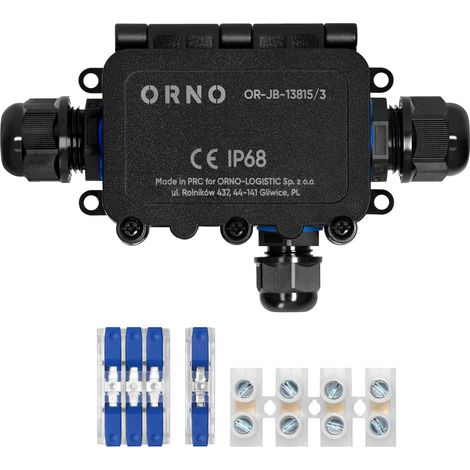 Scatola di derivazione orno or-jb-13815/3 impermeabile 2xM20 1xM16 (1/2)