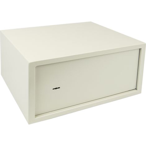 Coffre-fort mural en acier à clé 44 x 38 x 23 cm – Haute résistance – Fixation murale sécurisée – Pour documents et objets de valeur – Primematik