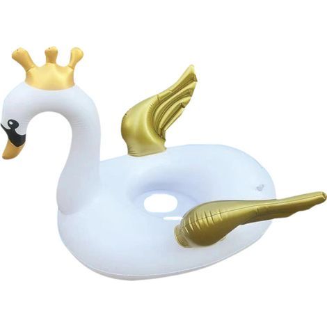 ALLIANDISB Aufblasbarer Babyschwimmring – Niedliche Tiermotive, integrierter Sitz, 0–5 Jahre (1/5)
