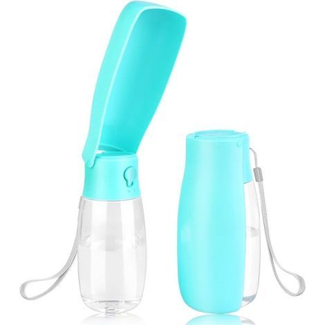 550-ml-Wasserflasche für Hunde und Katzen, tragbarer Wasserspender mit Verriegelungsknopf und Aktivkohlefilter (1/5)