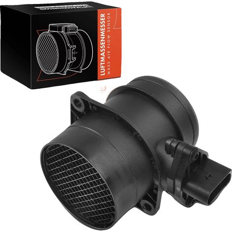 Sensor de flujo de aire masivo, tamaño estándar OEM, material plástico, 4 pines de conector, compatible con Audi y Porsche, múltiples números de pieza OEM. (1/5)