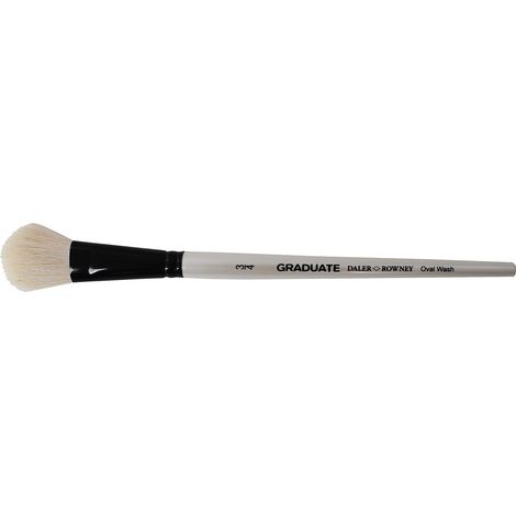 Daler-Rowney Graduate Acrylic/Oil Brush (White Goat Hair) - Oval Wash 3/4"