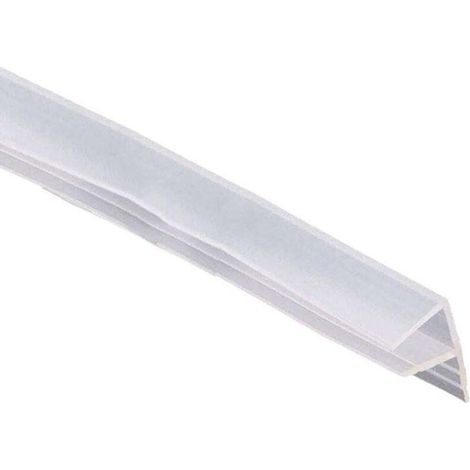 Joint d'étanchéité en silicone transparent en forme de F pour portes et fenêtres en verre, 0,6 cm x 100 cm (1/5)
