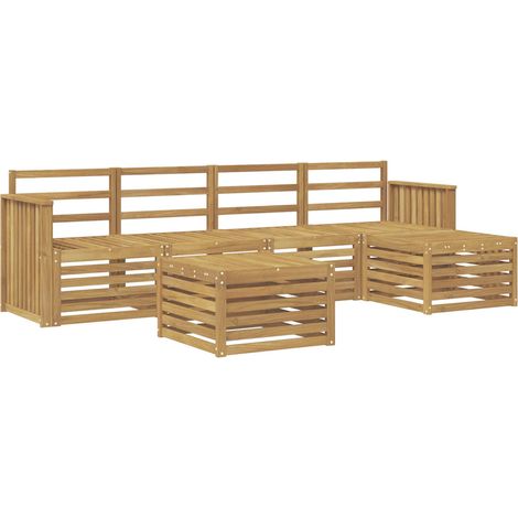 Ensemble de canapés d'extérieur 6 pcs Blanc 59 x 59 x 37 cm vidaXL (1/5)
