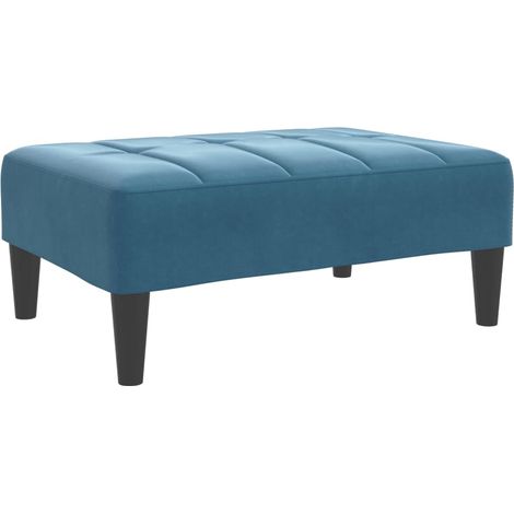 vidaXL Poggiapiedi Blu 77x55x31 cm in Velluto