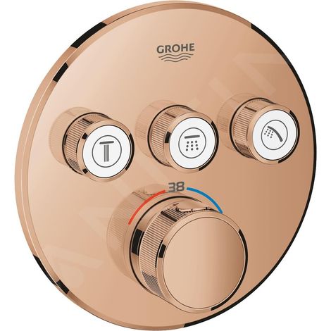Thermostat GROHE 29121DA0 Grohtherm SmartControl 29121 FMS rond 3 ASV chaud sunset (1/4)