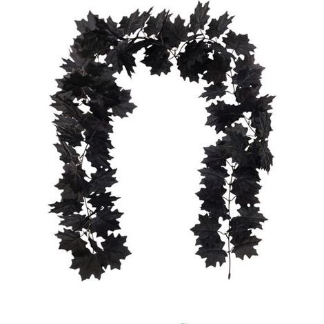 Décoration d'Halloween, fleurs artificielles d'intérieur pour la maison d'Halloween, vigne de feuille d'érable d'Halloween (1/3)