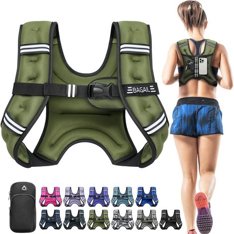 Gilet Lesté Pour la Musculation, Taille Ajustable, Poche Pratique, Gilet Lesté en Sable de Fer, Idéal Pour les Séances de Gymnastique, le Yoga et les Exercices d'Aérobic (1/5)