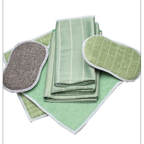 Chiffon Bambou Microfibre - 6 Pièces - Pour Vitres Miroirs Carreaux Carrosserie Salle de Bain - Lavable Réutilisable (1/5)