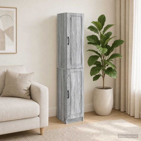 vidaXL Schrankset 2 pcs Grau Sonoma Holzwerkstoff (1/5)