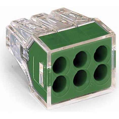 WAGO Connecteur pour boîtier de jonction 773-116, 6 conducteurs, transparent, 50 pièces