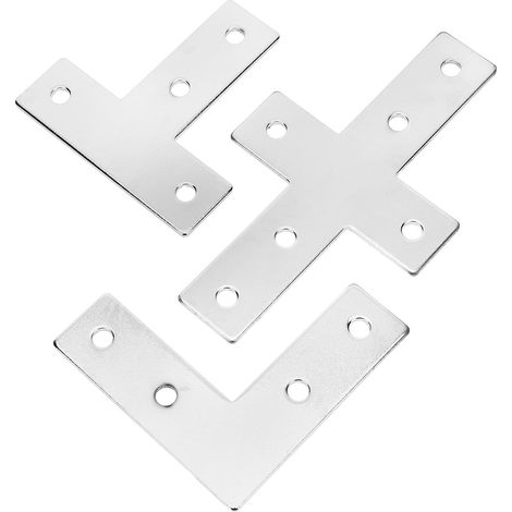 Ensemble d'équerres d'angle en aluminium forme de L, T et croix, haute résistance capacité charge, (1/5)