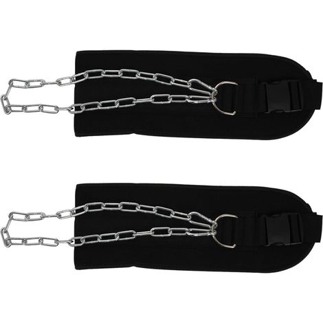 2X Tremper Ceinture avec Chaîne Ceinture Pull Up Ceinture avec Boucle pour Haltérophilie Entraînement Gym Accessoires (1/5)