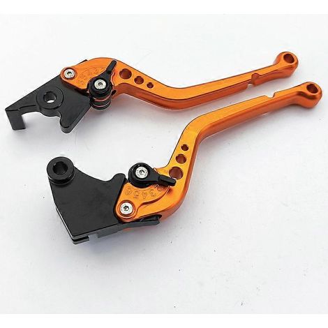 Pour moto Kawasaki ZX-25R, modification de poignée de frein, d'embrayage et de klaxon (tige longue orange) (1/5)