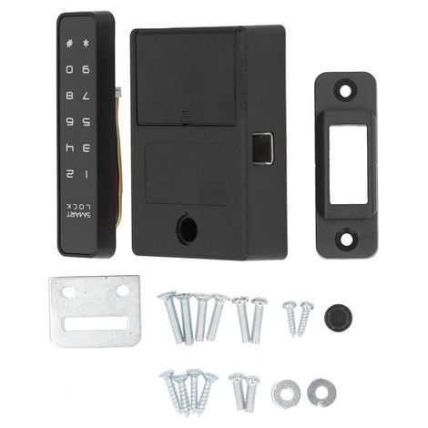 Kit de serrure d'armoire électronique, clavier tactile numérique, entrée de mot de passe intelligente sans clé pour casier tiroir bureau à domicile (1/5)
