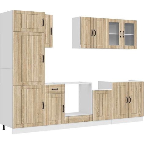 Maison Exclusive - Conjunto de armarios de cocina "Lucca" de 8 pi (1/5)