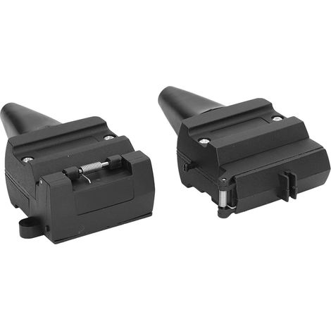 Connecteur plat 12 broches prise remorque 12V, accessoire raccordement électrique pour caravane, camping-car, set complet. (1/5)