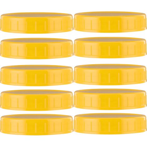10 Couvercles pour bocaux Mason, plastique sans BPA, résistants 250°F, pour conservation aliments et liquides, cuisine (1/5)