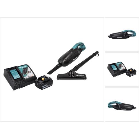 Makita DCL 182 RG1 B Akku Staubsauger 18 V Schwarz + 1x Akku 6,0 Ah + Ladegerät (1/5)