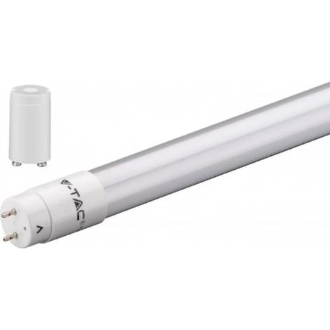 V-TAC VT-1277 SMD TUBO LED NANO PLASTIC T8 G13 18W LAMPADINA 120CM 3000K 6500K Bianco caldo