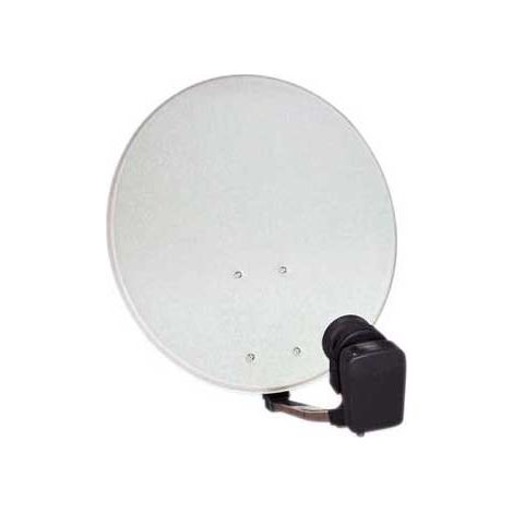 Parabole acier 60cm blanche avec lnb Servimat KL61 (1/2)