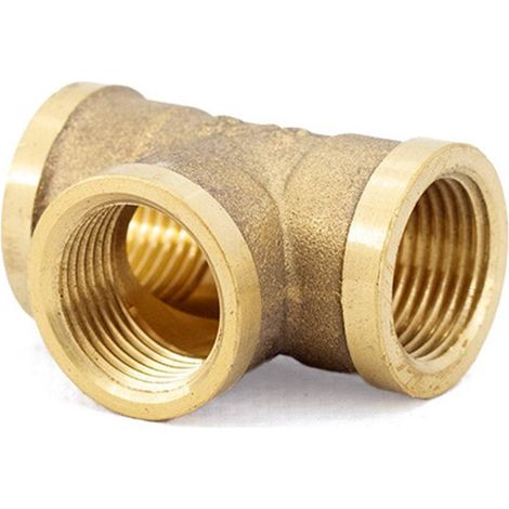 Te de laton Hembra-Hembra-Hembra  1/2" -