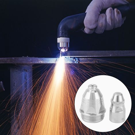 10 Elektrodenspitzen, 10 Schneidbrennerdüsen P80 1,5 mm Plasmaschneidverbrauchsmaterialien (1/5)