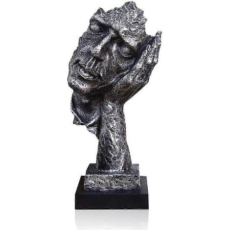 Abstrakte und kreative Bürodekorationen: Statue des Denkers, Statuen und Skulpturen von Händen und Gesichtern (1/5)