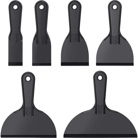 6 Spatules En Plastique Décalcomanies,Papier Peint,Emballage,Patchs,Film De Voiture,Autocollants De Réparation Et Peinture 1,5/2/3/4/6/8 Poucesnoir (1/5)