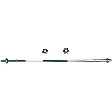 TRADE SHOP - Bilanciere Manubrio In Metallo Barra Per Sollevamento Pesi Da 1,2 Mt Con Collari -