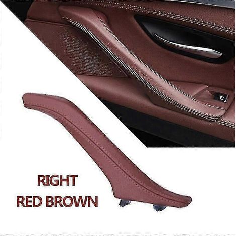 Türgriff innen aus echtem Leder als Ersatz für BMW 5er F10 F11 F18 - 6 Farben (RECHTS ROT BRAUN)