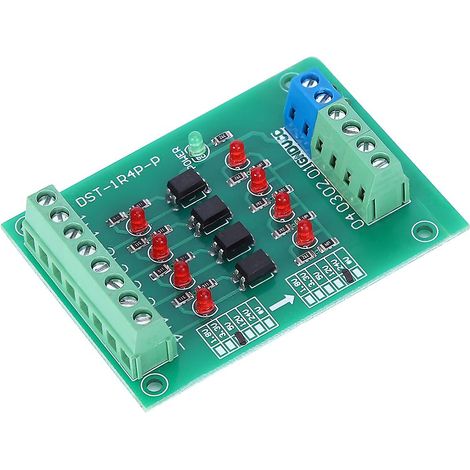 Module d'isolation optocoupleur à 4 canaux, carte de conversion de tension de signal PLC DST1R8PN (1/5)